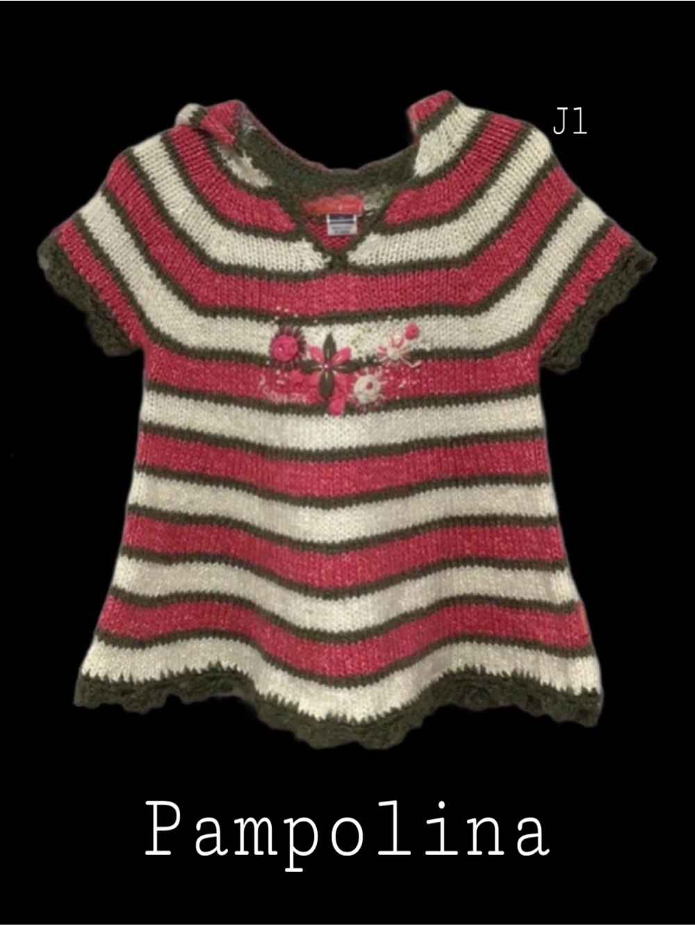 PAMPOLINA Hooded‎ Knit Sweater Size 3T